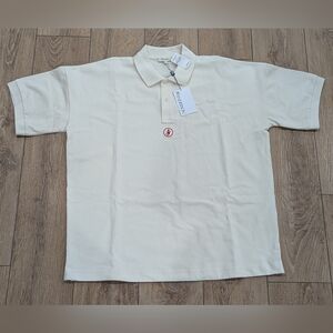 $275 Mens JW Anderson Anchor Logo Polo Shirt Off-White Large